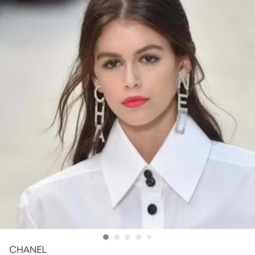 Homemade Elegant Silver Logo Earrings